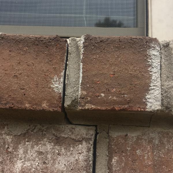 This is the brick under a window. Concrete lifting does not just raise the concrete back into place but, will realign your brick siding.